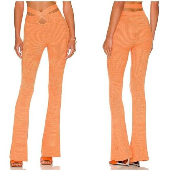 H:ours Cia Crossover Knit Pant - Orange Spacedye - Picture 1 of 9